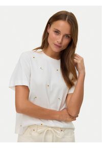 Vero Moda T-Shirt Sola 10341979 Biały Regular Fit. Kolor: biały. Materiał: bawełna #1