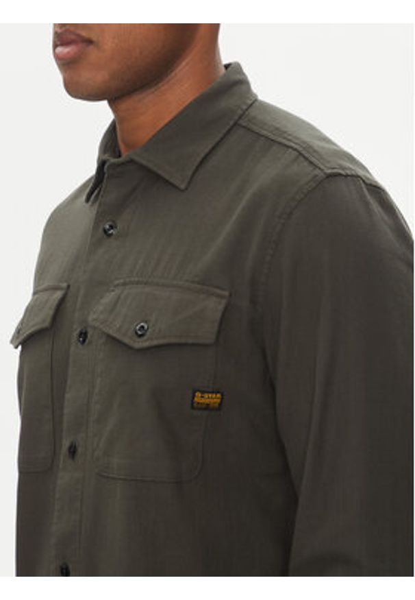 G-Star RAW - G-Star Raw Koszula Marine D24963-D454 Brązowy Slim Fit. Kolor: brązowy. Materiał: bawełna. Styl: marine