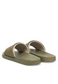 Calvin Klein Jeans Klapki Slide Rubber Neoprene Monologo YM0YM00361 Khaki. Kolor: brązowy #6