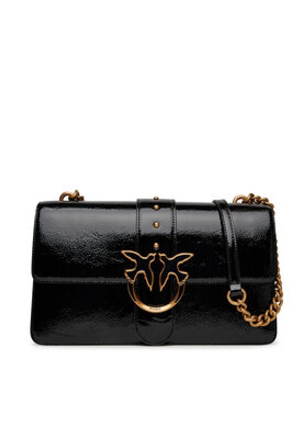 Pinko - PINKO Torebka Love One Light Cl PE 25 PLTT 105313 A1UV Czarny. Kolor: czarny. Materiał: skórzane, lakierowane