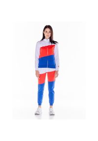 LEONE 1947 APPAREL - Damski kombinezon Live in Colors, zapinany na zamek i ze stójką. Kolor: czerwony. Materiał: tkanina, dresówka. Sport: fitness