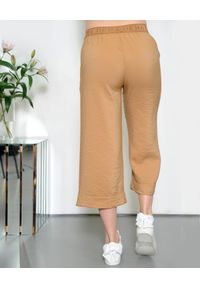 Deha - DEHA - Brązowe spodnie z szeroką nogawką. Kolor: brązowy. Materiał: materiał. Sezon: lato, wiosna #8