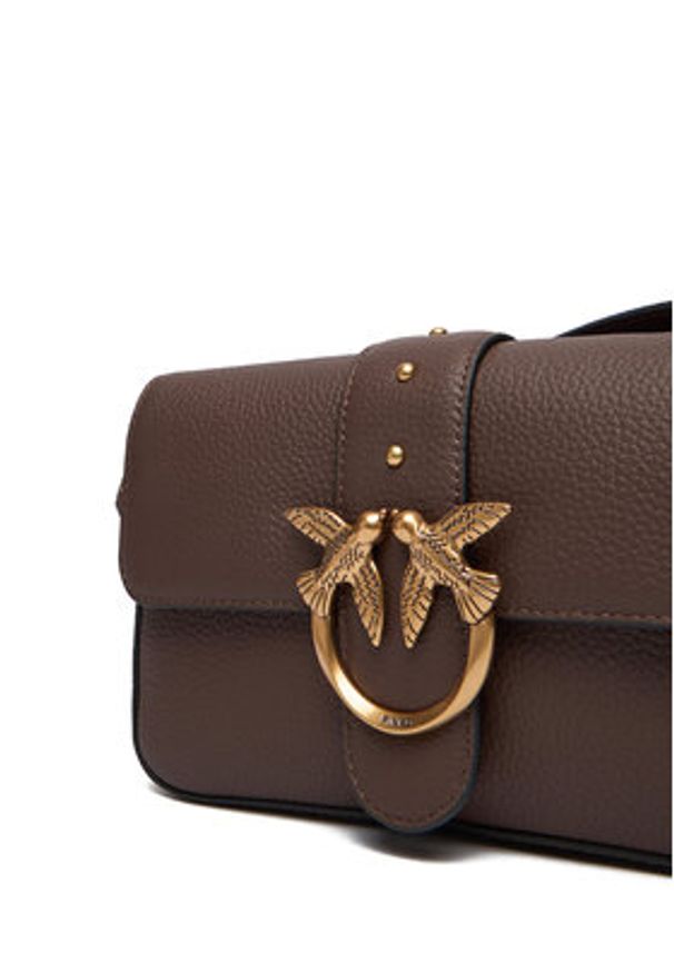 Pinko - PINKO Torebka Love One Mini Slouchy Fl Al 25-26 104340 A2OX Bordowy. Kolor: czerwony. Materiał: skórzane