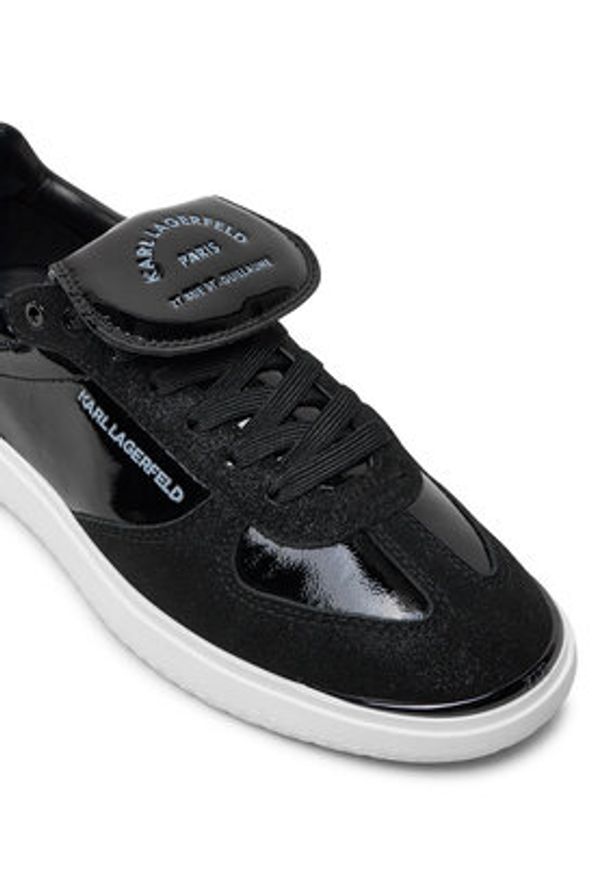 Karl Lagerfeld - KARL LAGERFELD Sneakersy KL63820 Czarny. Kolor: czarny. Materiał: lakier, skóra