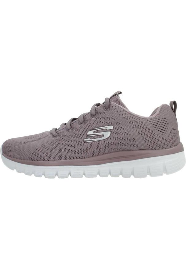 skechers - Buty do chodzenia damskie Skechers Gracefulget Connected. Zapięcie: sznurówki. Kolor: fioletowy. Materiał: materiał. Szerokość cholewki: normalna. Sport: turystyka piesza
