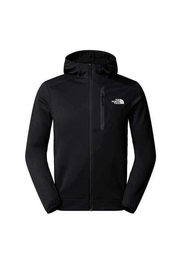 Bluza męska The North Face Mountain Athletics 0A8DY7JK31 - czarna. Kolor: czarny. Materiał: polar, poliester. Wzór: aplikacja