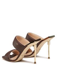 Elisabetta Franchi Klapki SA-66L-32E2-D88 Brązowy. Kolor: brązowy. Materiał: skóra #2