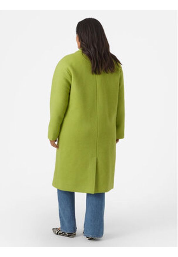 Vero Moda Curve Płaszcz wełniany 10296650 Zielony Regular Fit. Kolor: zielony. Materiał: syntetyk, wełna