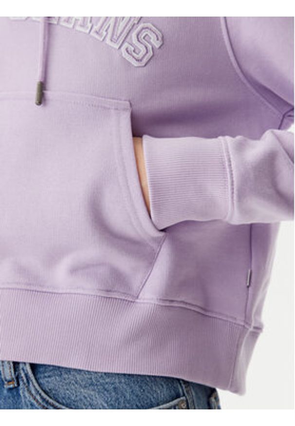 Guess Jeans Bluza W5GQ22 K68I4 Fioletowy Regular Fit. Kolor: fioletowy. Materiał: bawełna