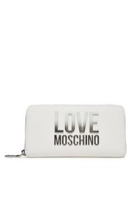 Love Moschino - LOVE MOSCHINO Duży Portfel Damski JC5730PP0MKD0100 Biały. Kolor: biały. Materiał: skóra