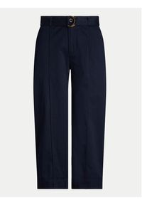 Lauren Ralph Lauren - LAUREN RALPH LAUREN Kuloty 200876606005 Granatowy Wide Leg. Kolor: niebieski. Materiał: bawełna #3