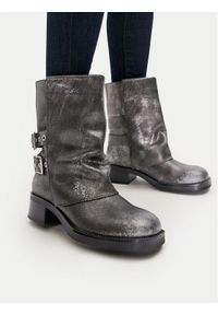 Steve Madden Botki Bonfire SM11003415 Srebrny. Kolor: srebrny. Materiał: skóra #1