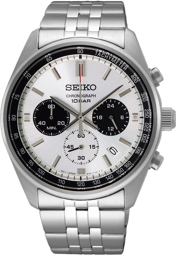 Zegarek Seiko Zegarek męski Seiko SSB425P1 srebrny. Kolor: srebrny