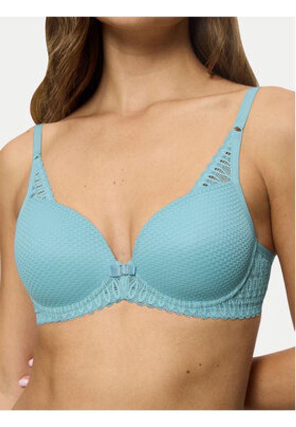 Triumph Biustonosz z fiszbiną Aura Spotlight 10216459 Niebieski. Kolor: niebieski. Materiał: syntetyk