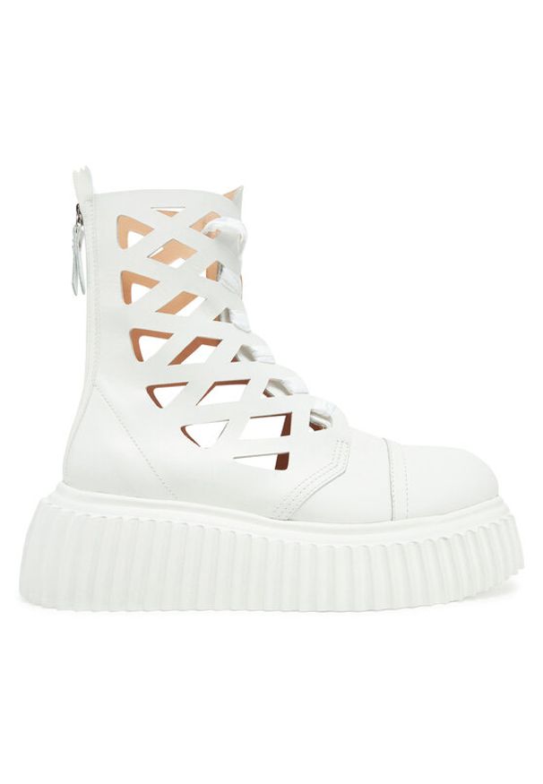 AGL Trzewiki Viggy D751517PGKI034B775 Biały. Kolor: biały. Materiał: skóra