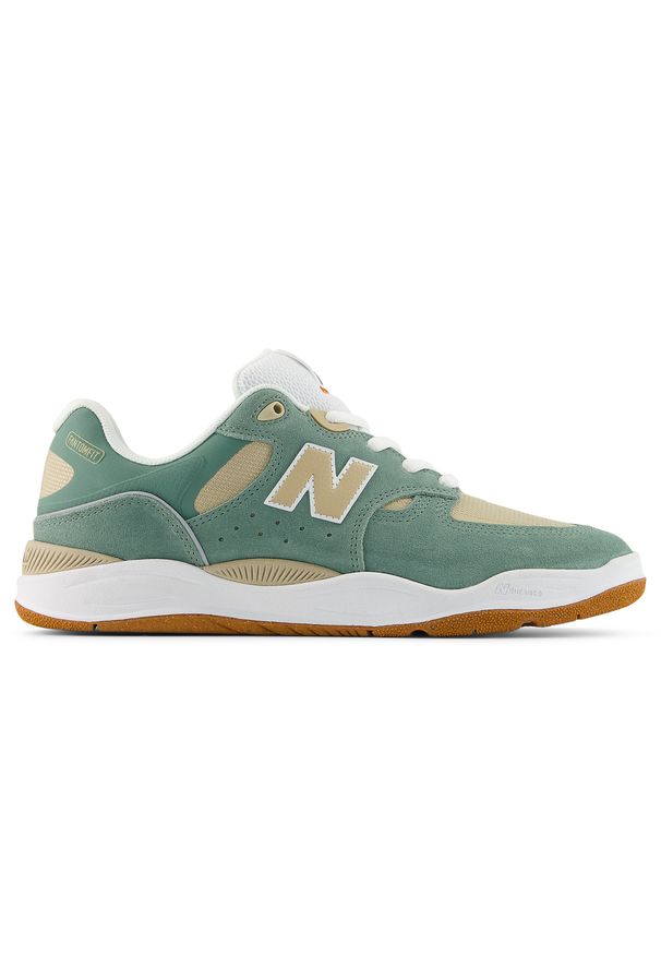 Buty męskie New Balance Numeric NM1010TC – zielone. Kolor: zielony. Materiał: dresówka, guma, syntetyk, materiał, skóra. Szerokość cholewki: normalna. Sport: fitness, skateboard, bieganie