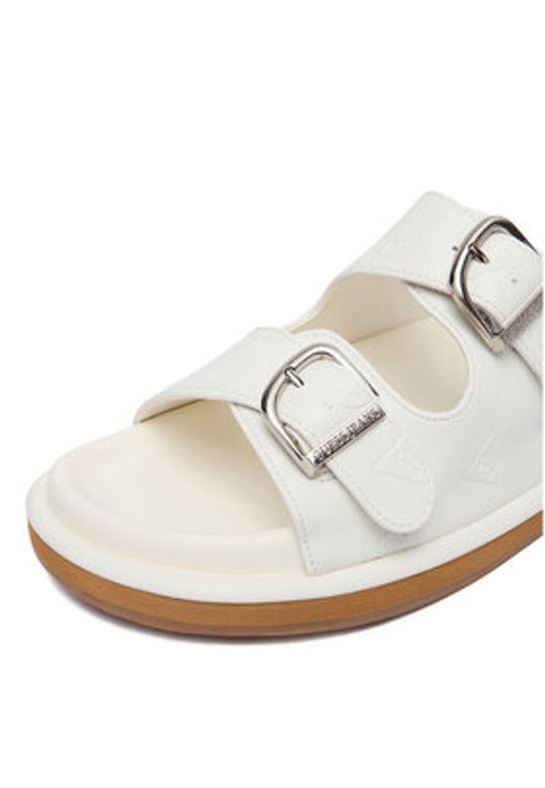 Guess Jeans Klapki EO-R26SS03458 Biały. Kolor: biały. Materiał: skóra