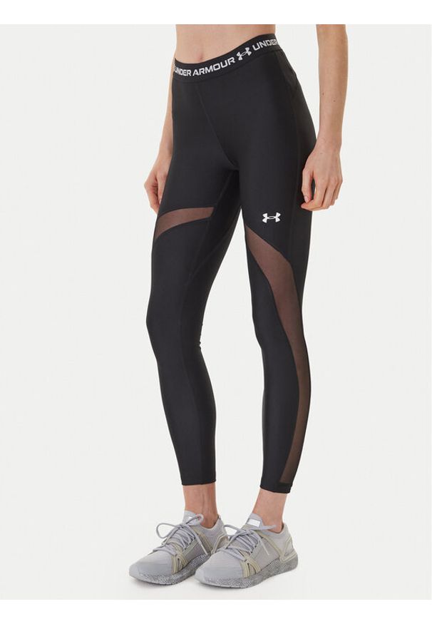 Under Armour Legginsy HeatGear® 6010009 Czarny Slim Fit. Kolor: czarny. Materiał: syntetyk