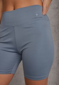 Renee - Jasnoniebieskie Szorty Kolarki High Waist Marerila. Okazja: na co dzień. Stan: podwyższony. Kolor: niebieski. Długość: krótkie. Styl: sportowy, casual #8