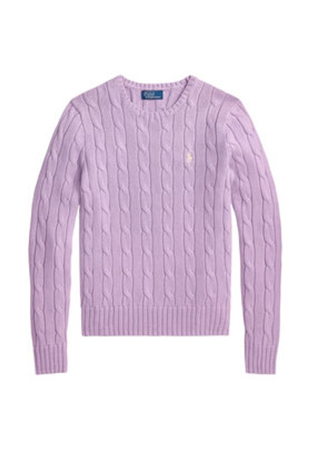 Polo Ralph Lauren Sweter 211971869505 Fioletowy Slim Fit. Typ kołnierza: polo. Kolor: fioletowy. Materiał: bawełna