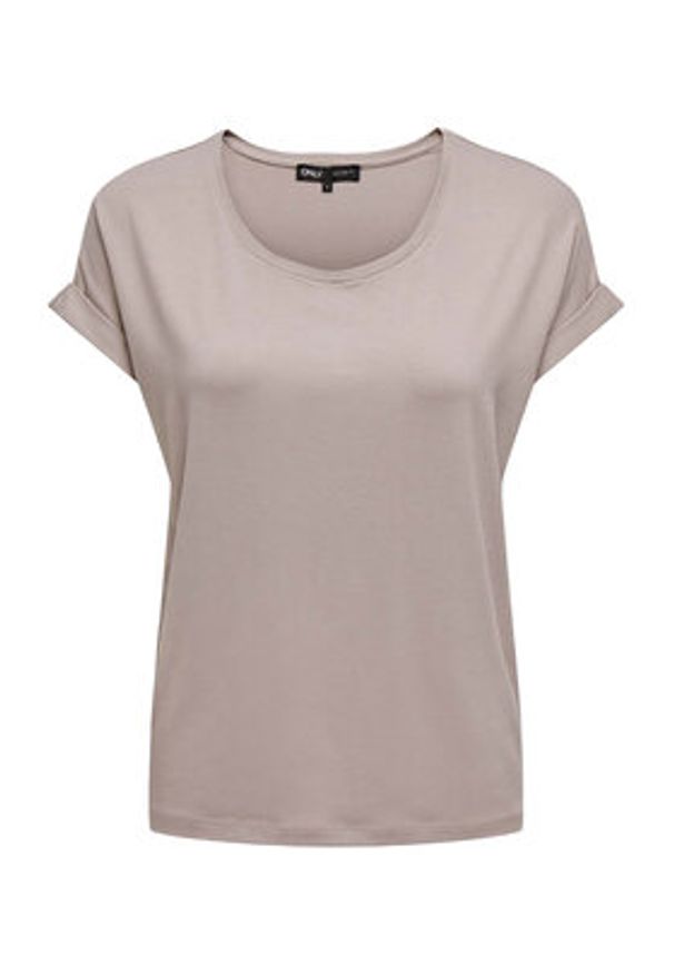 only - ONLY T-Shirt Moster 15106662 Beżowy Loose Fit. Kolor: beżowy. Materiał: wiskoza