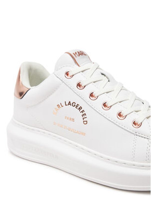Karl Lagerfeld - KARL LAGERFELD Sneakersy KL62538K Biały. Kolor: biały. Materiał: skóra