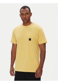 DC T-Shirt ADYKT03246 Żółty Regular Fit. Kolor: żółty. Materiał: bawełna