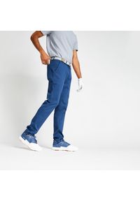 INESIS - Spodnie do golfa męskie Inesis MW500. Kolor: niebieski. Materiał: materiał, bawełna, poliester, elastan. Sport: golf