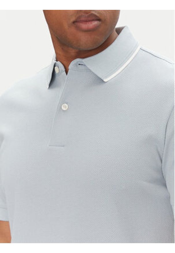 BOSS Polo H-Prout 59 50527650 Błękitny Regular Fit. Typ kołnierza: polo. Kolor: niebieski. Materiał: bawełna
