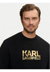 Karl Lagerfeld - KARL LAGERFELD Bluza 705091 544917 Czarny Regular Fit. Typ kołnierza: dekolt w karo. Kolor: czarny. Materiał: bawełna #3