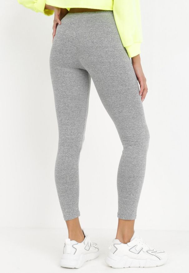 Born2be - Jasnoszare Legginsy Demenia. Kolor: szary. Materiał: dzianina. Długość: długie. Styl: klasyczny