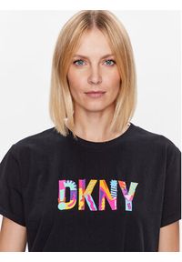 DKNY Sport T-Shirt DP3T9363 Czarny Classic Fit. Kolor: czarny. Materiał: bawełna. Styl: sportowy #5