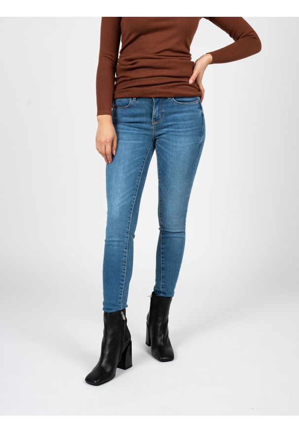 Guess Jeansy "Skinny" | W2RA03D4KJ1 | Kobieta | Niebieski. Okazja: na co dzień. Kolor: niebieski. Materiał: bawełna, elastan. Styl: elegancki, casual