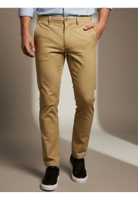 Sinsay - Spodnie chino slim - beżowy. Kolor: beżowy #1