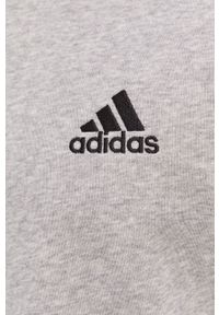 Adidas - adidas Bluza GK9110 męska kolor szary melanżowa. Okazja: na co dzień. Kolor: szary. Materiał: poliester, dzianina. Wzór: melanż. Styl: casual #4