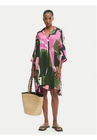 Iconique Sukienka koszulowa Annabelle IC26-098 Kolorowy Relaxed Fit. Materiał: wiskoza. Wzór: kolorowy. Typ sukienki: koszulowe #5