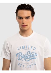 Big-Star - Koszulka męska bawełniana z nadrukiem biała Ratow 100. Kolor: biały. Materiał: bawełna. Wzór: nadruk. Styl: elegancki #5