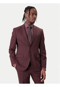Hugo - HUGO Garnitur Arti-Hesten253X 50544524 Brązowy Extra Slim Fit. Kolor: brązowy. Materiał: syntetyk #11
