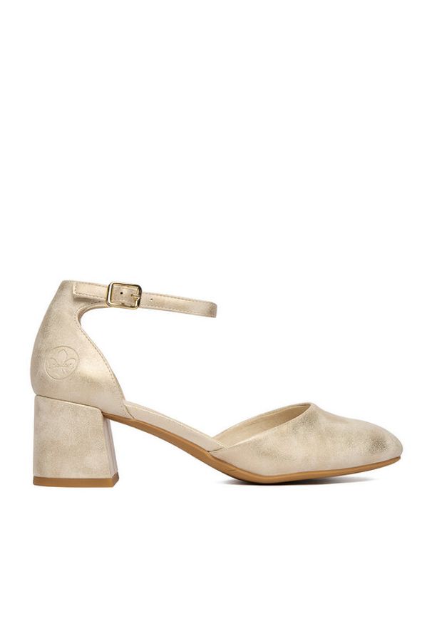 Rieker Czółenka 44762-91 Złoty. Kolor: złoty. Materiał: materiał