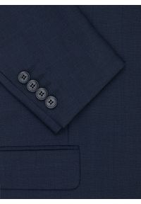 Pako Lorente - PAKO LORENTE – Granatowa marynarka garniturowa. Okazja: na spotkanie biznesowe. Kolor: niebieski. Materiał: wełna, poliester, elastan. Wzór: gładki. Styl: biznesowy #8