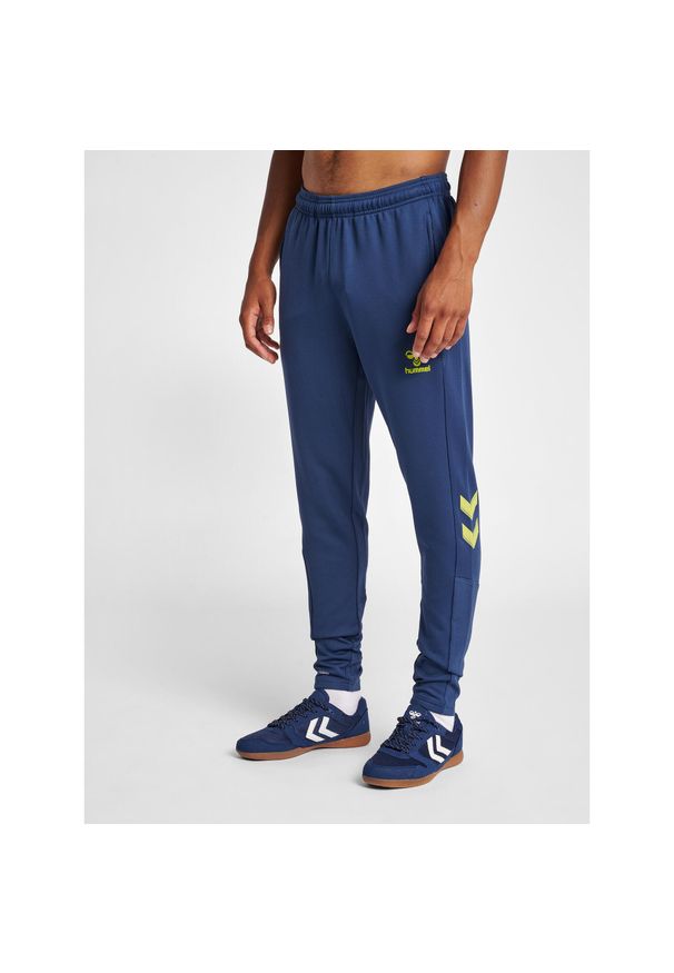 Spodnie Hummel hmlLEAD. Kolor: zielony, szary, niebieski, wielokolorowy. Materiał: dresówka