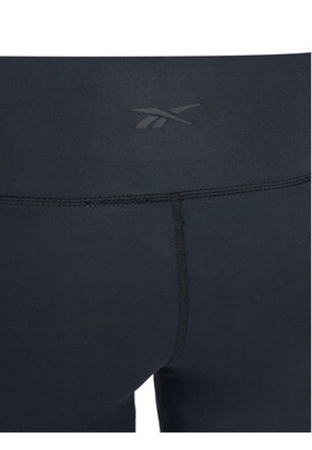 Reebok Legginsy RK25311CCW Czarny Slim Fit. Kolor: czarny. Materiał: syntetyk