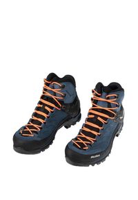 Salewa - Buty trekkingowe męskie Mtn Trainer Mid GTX. Kolor: wielokolorowy, niebieski, czarny. Technologia: Gore-Tex