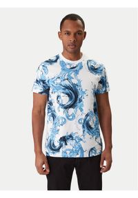 Versace Jeans Couture T-Shirt 80GAH6S0 JS543 Niebieski Regular Fit. Kolor: niebieski. Materiał: bawełna #1