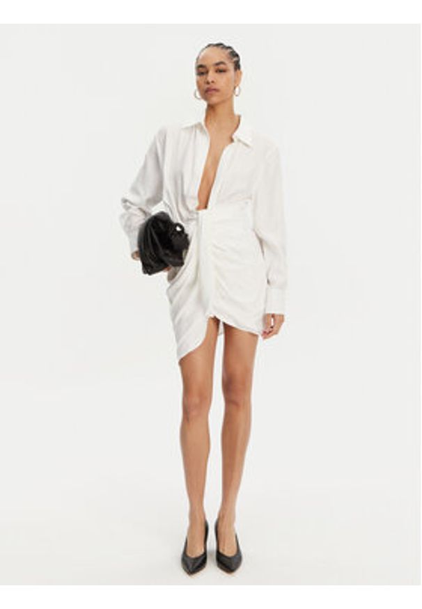 JACQUEMUS Sukienka koktajlowa 213DR009-1020 Biały Regular Fit. Kolor: biały. Materiał: wiskoza. Styl: wizytowy