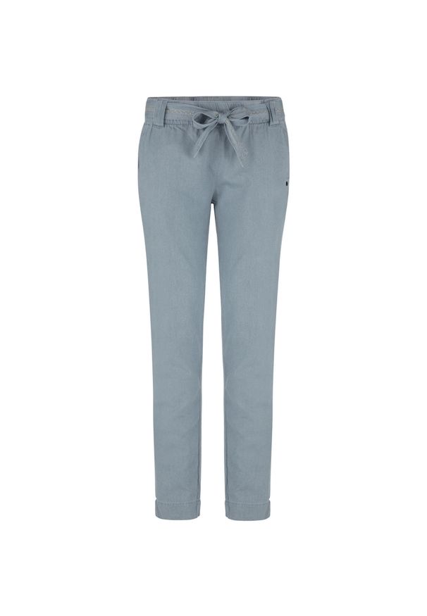 GLENMUIR - Eleganckie Spodnie Stretch dla Kobiet - Nely M. Kolor: fioletowy. Materiał: bawełna. Długość: długie