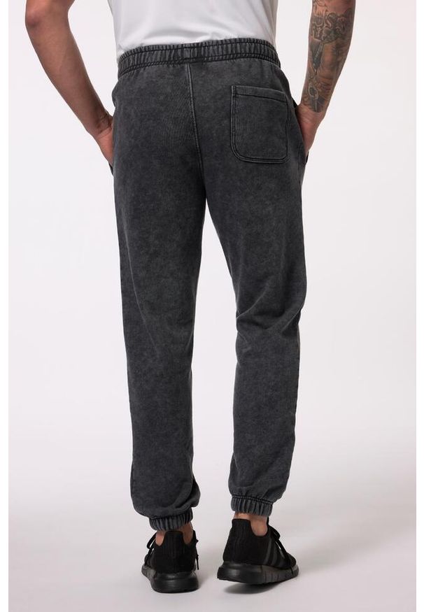 JAY-PI - Męskie Spodnie dresowe fitness Belly Fit krój podstawowy do rozm. 7XL. Kolekcja: plus size. Kolor: czarny. Materiał: materiał, poliester, bawełna. Długość: długie. Sport: fitness