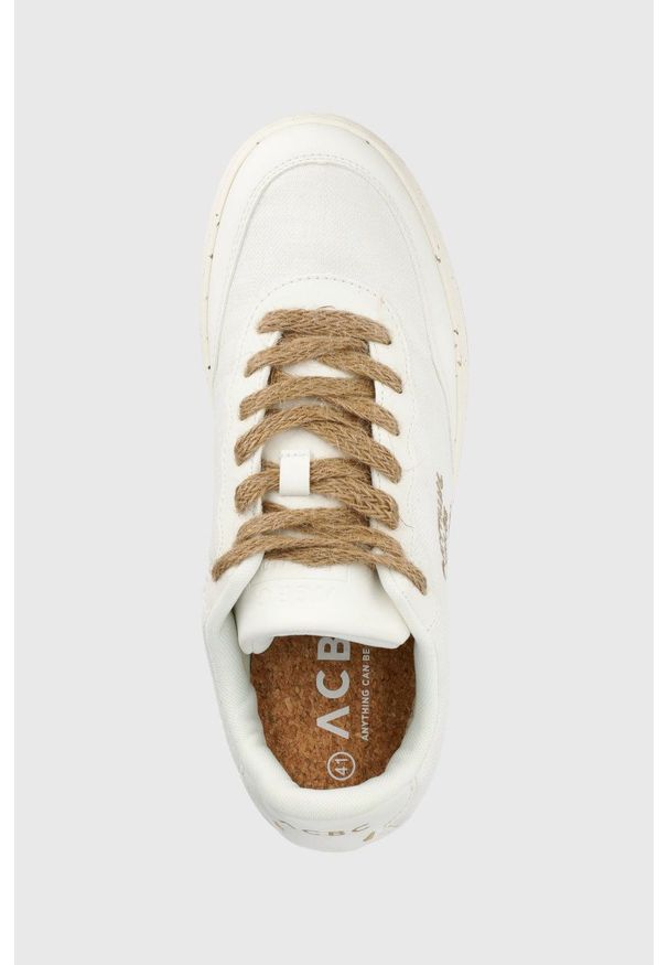 ACBC buty kolor biały. Nosek buta: okrągły. Zapięcie: sznurówki. Kolor: biały. Materiał: kauczuk, włókno, bawełna, poliester, guma, materiał