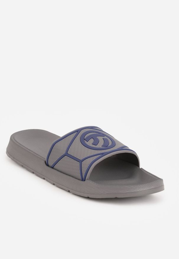 Born2be - Szare Klapki Basenowe z Piankowego Materiału Throneosis. Okazja: do domu, na co dzień. Kolor: szary. Materiał: materiał. Sezon: lato. Styl: sportowy, wakacyjny, casual