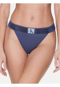 Calvin Klein Swimwear Dół od bikini KW0KW01991 Niebieski. Kolor: niebieski. Materiał: syntetyk